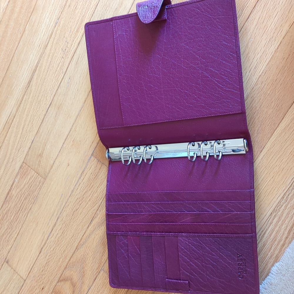Leather binder.  Pebble Beach California.